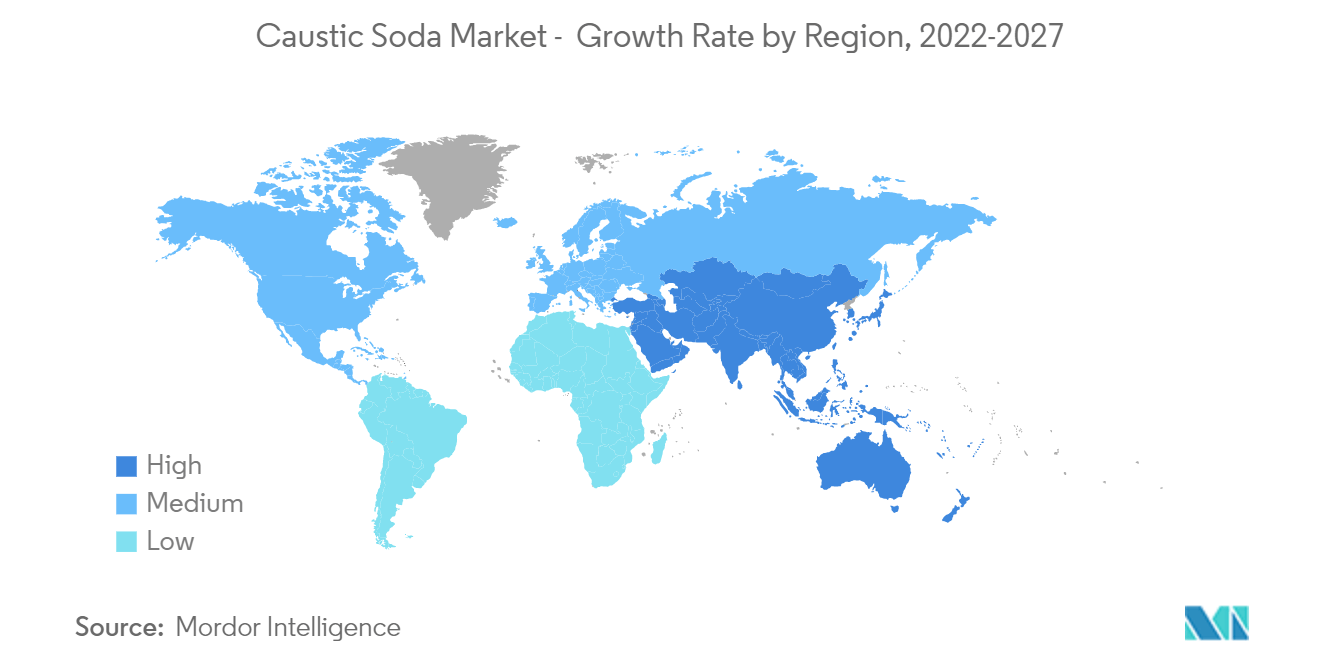 Caustic Soda Market Trends Caustic Soda Market- Growth Rate by Region, 2022-2027