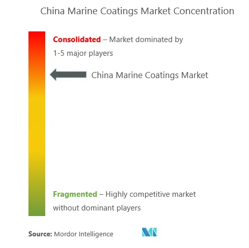 China Marine Coatings Market Concentration Akzo Nobel N.V., Jotun, PPG Industries, Hempel A/S, NIPSEA GROUP