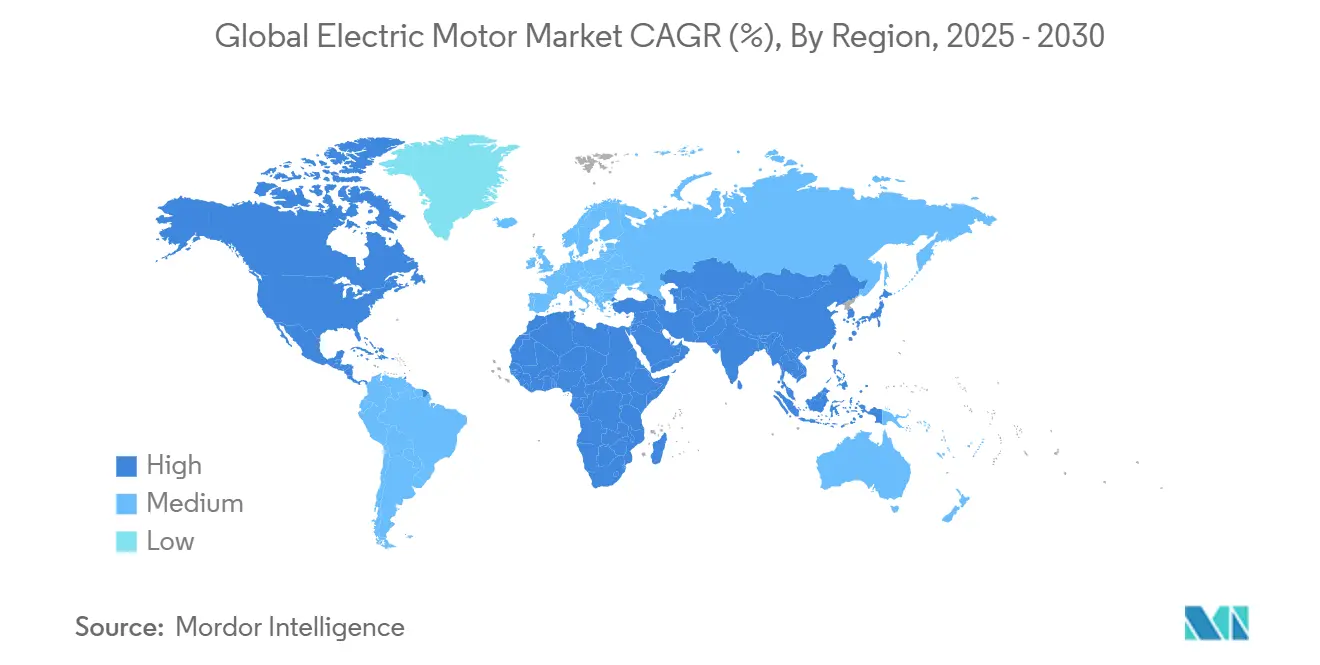 Market Analysis of Electric Motor Market: Forecasted Growth Rate by Region