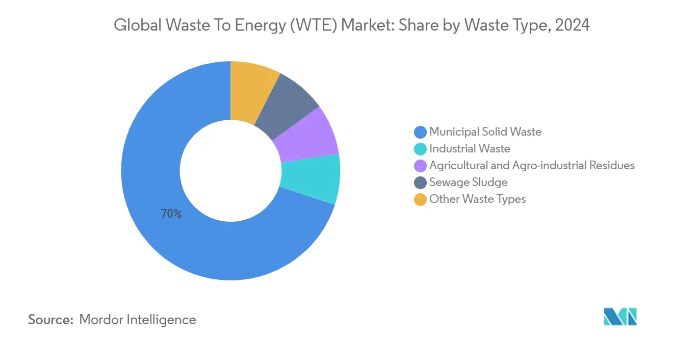Global WTE Market Share by Waste Type