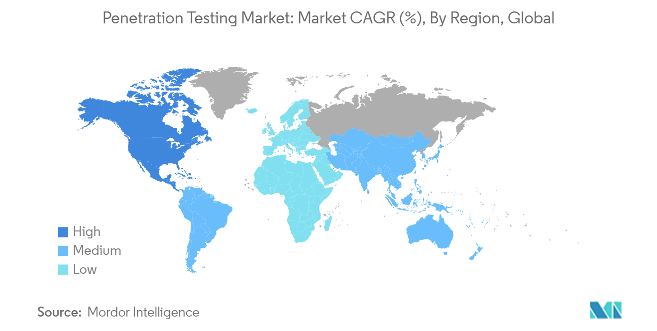 Penetration Testing Market Trends Penetration Testing Market: Market CAGR (%), By Region, Global