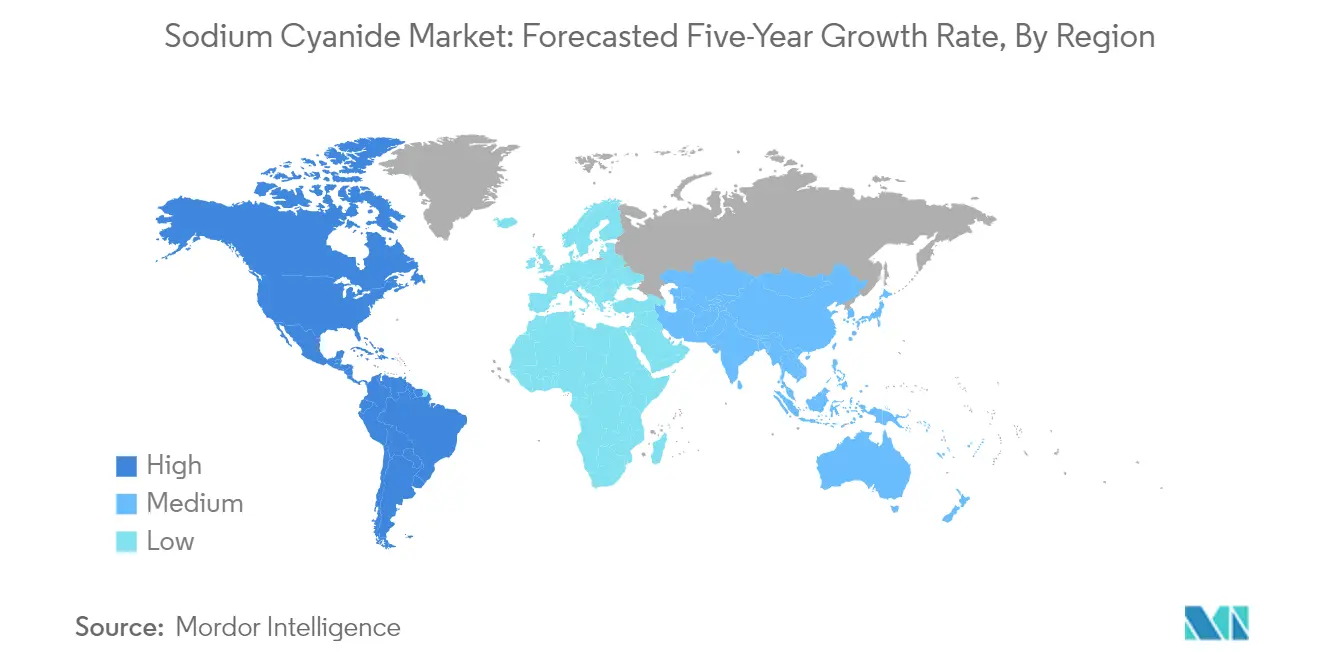 Market Analysis of Sodium Cyanide Market: Forecasted Growth Rate by Region